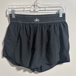 ALO Yoga Match Point Women's Athletic Black Shorts